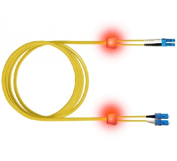 EasyLan LSD02100030 EasyLan LWL Duplex LED-Patchkabel OS2, 9/125 µm, LC/SC, gelb, 3,0 m