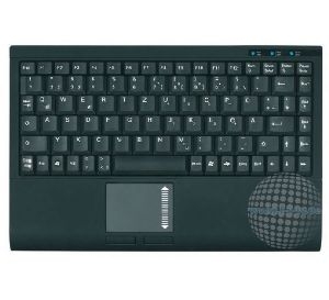 KeySonic ACK-540U+ Keysonic Mini-Tastatur ACK-540 U+ mit Touchpad, USB, schwarz