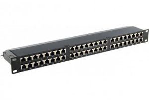 Exertis Connect 257281 Patchfeld, Cat. 6, 48 Port, STP, 1 HE, 19 Zoll, schwarz