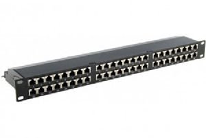 Exertis Connect 257281 Patchfeld, Cat.6, 48 Port, STP, 1 HE, 19 Zoll, schwarz