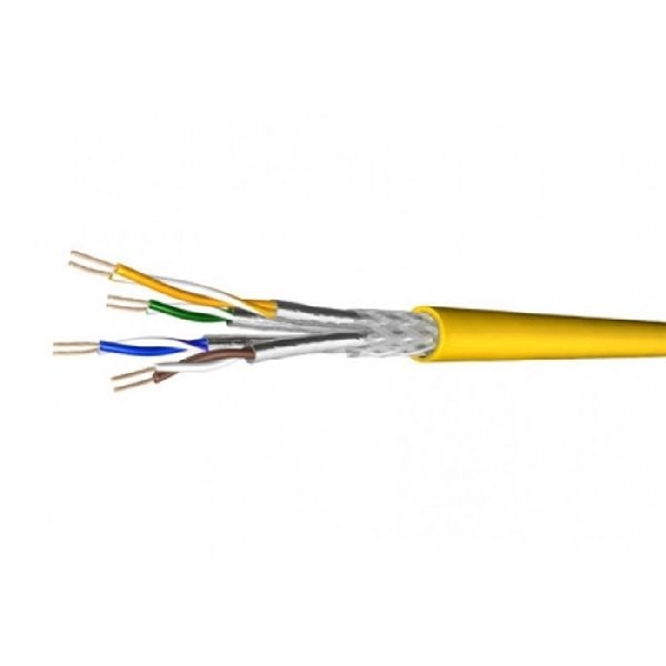 Draka 60109042 Draka Patchkabel UC900 FLEX, Cat. 7, S/FTP, halogenfrei, gelb, 100 m Ring