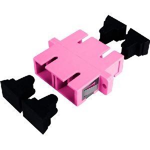 Exertis Connect 996751 LWL Kupplung SC/SC, Duplex, Multimode OM4, Kunststoff-Gehäuse mit Keramik-Ferrule, erikaviolett