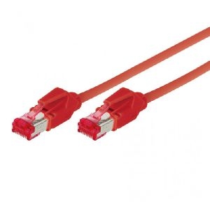 Tecline 73630R Patchkabel S/FTP, PiMF, CAT.6A EIA/TIA, Class EA, rot,