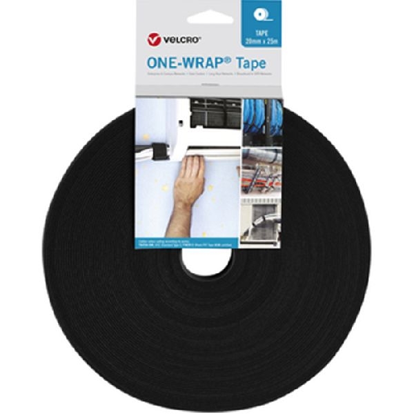 Velcro VEL-OW64141 ONE-WRAP(r) Klettband der Marke VELCRO(r), 20 mm x 25 m, flammhemmend, schwarz