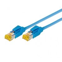 Tecline 780015B Patchkabel S/FTP, PiMF, CAT.6A ISO IEC, blau, 1,5 m