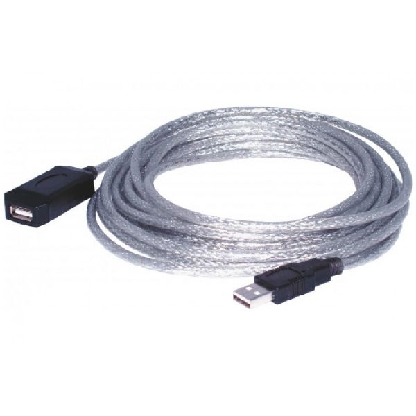 Dacomex 151011 Dacomex aktives USB 2.0 Verlängerungskabel mit Verstärker, USB St. A/ USB Bu. A , 5,0 m