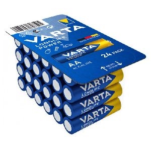 Varta 4906301124 VARTA Batterie Alkaline, Mignon, AA, LR06, 1.5V, Longlife Power, Retail Box (24-Pack)