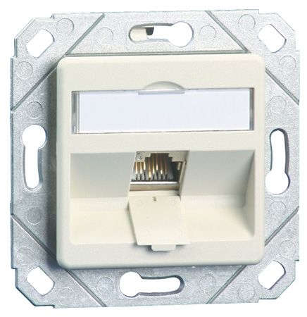 MetzConnect 130B12D11102-E Metz Connect Datendose C6Amodul, Cat.6A (ISO), 270°, 1-fach, Kanaleinbau, reinweiß RAL 9010