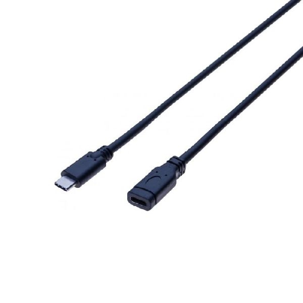 Exertis Connect 532495 USB 3.1 Gen. 2 Verlängerungskabel, bis 100 Watt, USB St. C/ USB Bu. C, schwarz, 1,0 m