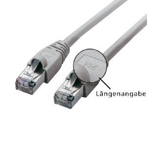 Tecline 71607 Tecline Patchkabel Cat. 5e, SF/UTP, mit Rastnasenschutz, grau, 7,5 m