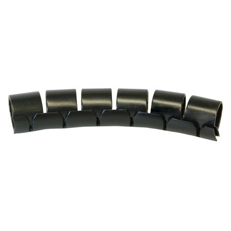 Tecline 69000007S Spiral-Kabelschlauch FIXIT-EASY, max. Bündeldurchmesser 23 mm, Schwarz, 10 m Rolle