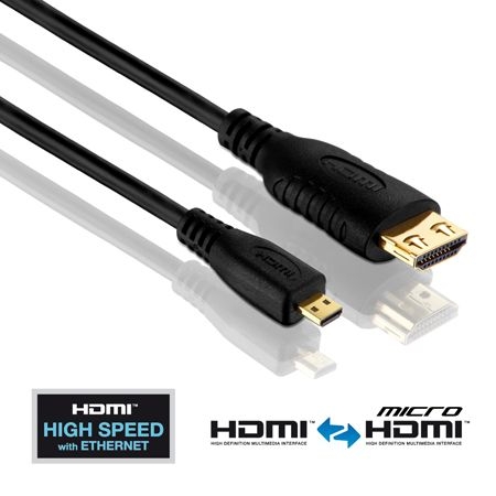 PureLink PI1300-020 PureLink PureInstall HDMI 2.0 Kabel, 4K, HDMI St. A/ HDMI Micro St. D, 2,0 m