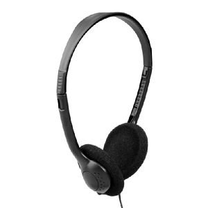 Exertis Connect 59201 Stereo Headset, schwarz, Klinkenstecker 3.5 mm, (2,4 m Kabel)