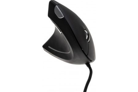 Dacomex V150UG Dacomex Ergonomische Maus V150UG, für Linkshänder, USB, schwarz