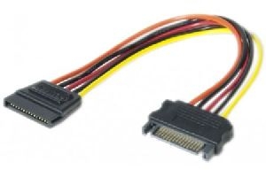 Exertis Connect 147564 SATA Stromverlängerungskabel, SATA Stecker an SATA Buchse, 0,2 m
