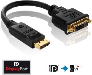 PureLink PI170 PureLink PureInstall Serie DisplayPort / DVI Adapterkabel, vergoldet, 20pol DisplayPort St. / 24+5pol DVI-D Bu., 0,1 m