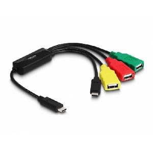 Delock 64203 DeLOCK flexibler USB 2.0 Hub, 4 Port, USB St. C