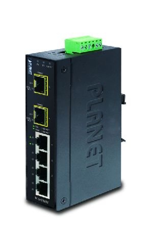 Planet IGS-620TF Planet Industrial Gigabit LWL Switch IGS-620TF, 4x 1 Gigabit/s (RJ45), 2x SFP Slot, für Hutschienenmontage