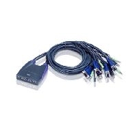 Aten CS64US ATEN Petite KVM Switch mit Audio, USB, 4-fach
