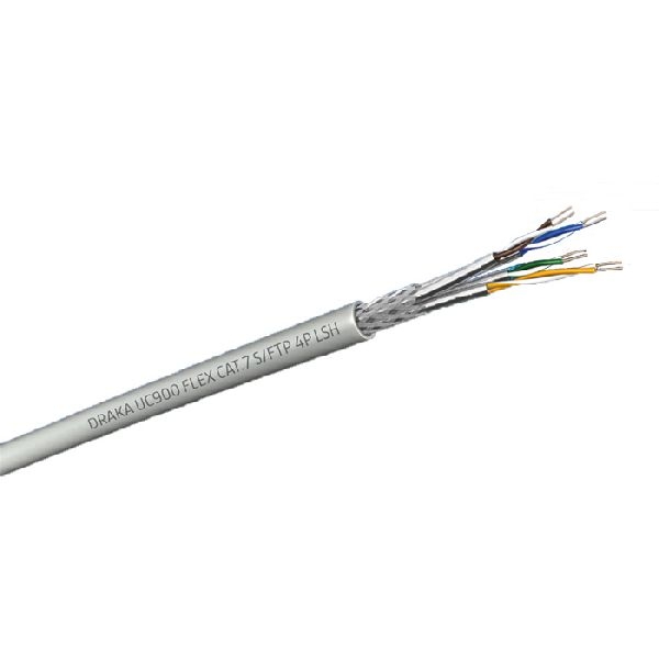 Draka 60108813 Draka Patchkabel UC900 FLEX, Cat. 7, S/FTP, halogenfrei, grau, Meterware