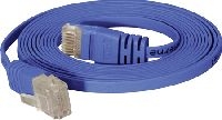 Tecline 77803B High Quality Flachband Patchkabel Cat. 6, U/UTP, blau,