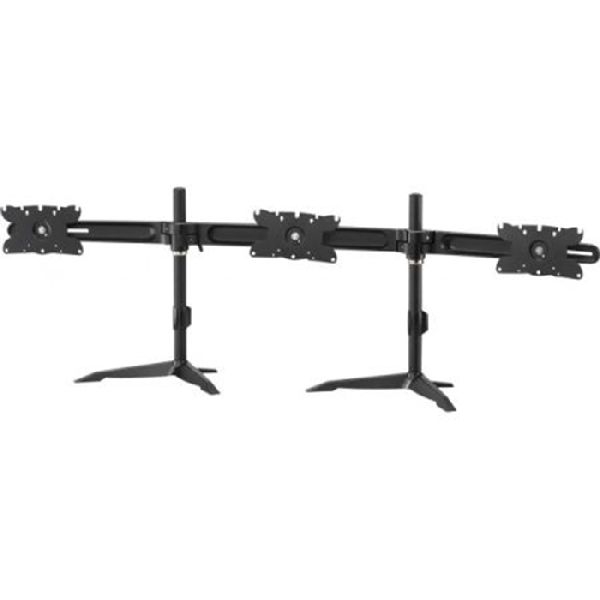 Aavara DS310 Aavara Monitorständer DS310, für 3 Flachbildschirme 61 - 81 cm (24" - 32"), bis je 8 kg, 2 Standfüße, schwarz