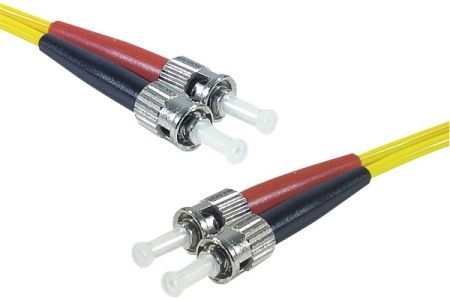 Exertis Connect 392894 LWL Patchkabel HD, 9/125 µm, OS2-Faser, 2x ST Stecker/2x ST Stecker, gelb, 5,0 m UPC