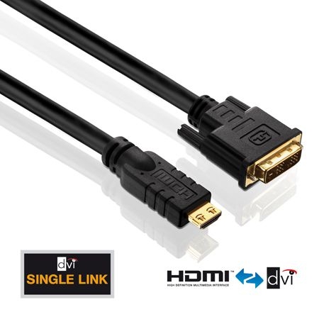 PureLink PI3000-100 PureLink PureInstall HDMI High Speed zu DVI Adapterkabel, 2K, HDMI St. A/ DVI 18+1pol St., 10,0 m