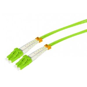 Tecline 796LL25 Tecline LWL Patchkabel HD, 50/125 µm, Multimode, OM5-Faser, LC Duplex Stecker/Stecker, limettengrün, 25,0 m