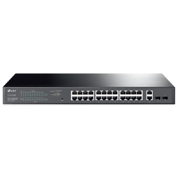 TP-Link TL-SG1428PE TP-Link JetStream 24x 802.3af/at PoE+ Ports 10/100/1000Mbit/s RJ45 Switch mit 2 SFP-Slots