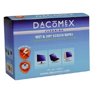 Dacomex 190835 Dacomex feuchte und trockene Reinigungstücher, 10 + 10 Stück