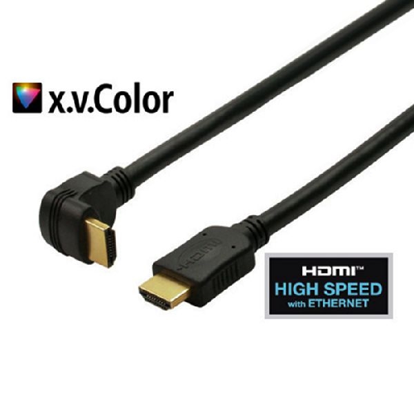 S-Conn 39903302 S-Conn HDMI High Speed Kabel, einseitig abgewinkelt, HDMI St. A/ HDMI St. A, 2,0 m