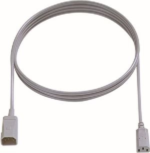 Bachmann 356.903 Bachmann Kaltgeräteverlängerungskabel, C14 Stecker C13 Buchse, 1,5 m, grau
