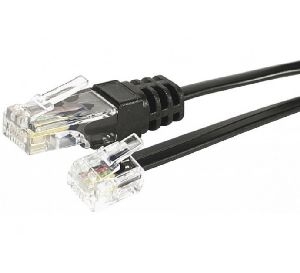 Exertis Connect EXC284998 Telefonkabel, schwarz, 1,0 m