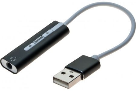 Exertis Connect 921550 USB Audio Adapter, USB Stecker A an 4pol 3,5 mm Klinkenbuchse