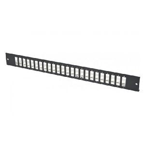 Dexlan 395421 Dexlan LWL Frontplatte unbestückt für LWL Spleißbox, 24 x SC Duplex