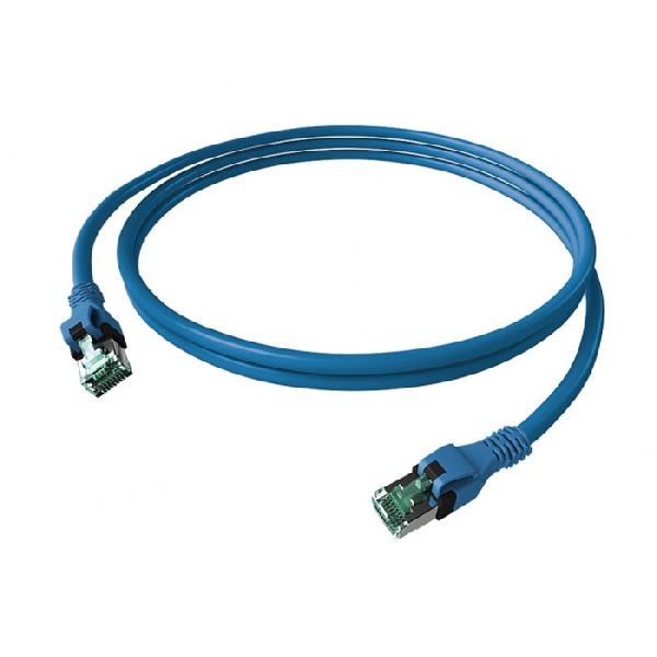 EasyLan CPP1OBABAB0010 EasyLan DualBoot PushPull Patchkabel Cat.6A (ISO/IEC), S/FTP, blau, 1,0 m