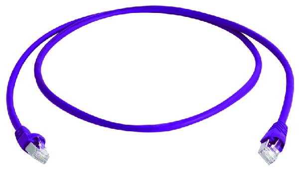 Telegärtner L00000A0238 Telegärtner Patchkabel Cat. 6A ISO/IEC, S/FTP (PiMF), halogenfrei, violett, 0,5 m