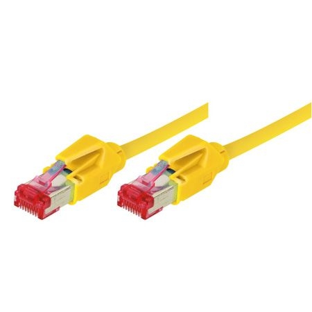 Tecline 73602Y Patchkabel S/FTP, PiMF, CAT.6A EIA/TIA, Class EA, gelb, 2,0 m