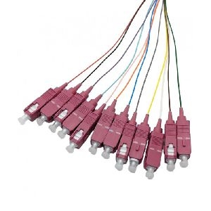 Tecline 20500012 Tecline LWL Faserpigtails, OM4, farbig, SC/UPC, 2,0 m, 12 Stück