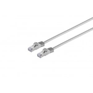 S-Conn 75530 Patchkabel Cat. 6A Class EA mit Cat. 7 Rohkabel, S/FTP (PiMF), halogenfrei, mit Rastnasenschutz, grau, 30,0 m