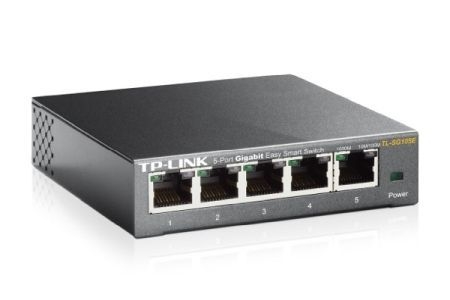 TP-Link TL-SG105E TP-Link JetStream Gigabit Easy Smart Switch TL-SG105E, 5 Port, Desktop