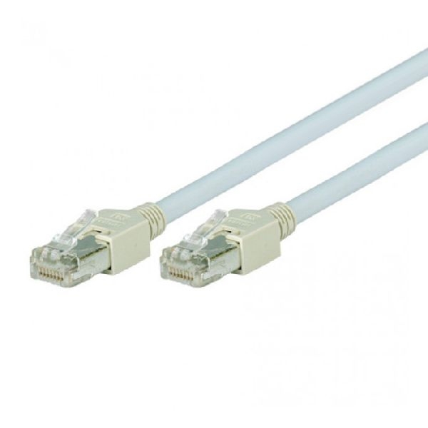Tecline 713003 Tecline Patchkabel Cat. 5e, SF/UTP, halogenfrei, grau, 0,3 m