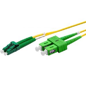 Ekivalan COZ008DALA2SJ0005A Ekivalan LWL Duplex Patchkabel OS2, 9/125 µm, LC APC/SC APC, gelb, 0,5 m