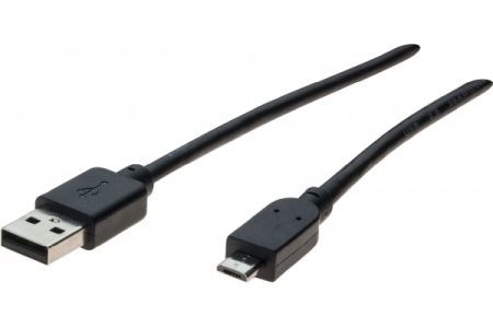 Exertis Connect 532452 Micro USB 2.0 High Speed Kabel, USB St. A/ Micro USB St. B, schwarz, 0,5 m