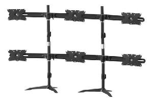 Aavara DS610 Aavara Monitorständer DS610, für 6 Flachbildschirme 61 - 81 cm (24" - 32"), bis je 8 kg, 2 Standfüße, schwarz