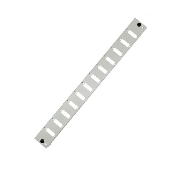 Tecline 20500004 Tecline Frontblende für 19" Spleißbox 1 HE, 12x SC Duplex / LC Quad, lichtgrau RAL 7035