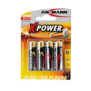 Ansmann 5015663 Ansmann X-Power Alkaline Batterie, Mignon (AA), VE: 4 Stück