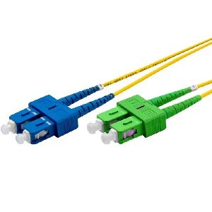Ekivalan COZ008DADC2SJ0005A Ekivalan LWL Duplex Patchkabel OS2, 9/125 µm, SC APC/SC, gelb, 0,5 m