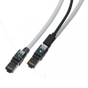 Nambo LEDGR6A-20 Nambo LED Patchkabel Cat 6a, S/FTP, LSZH, mit USB-C Schnittstelle, grau, 20,0 m